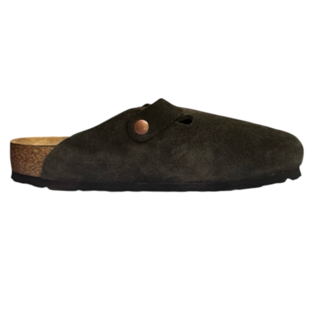 BIRKENSTOCK Boston Mocha Suede Leather Clogs EU 38 US 7 to 7 1/2 Regular Fit - Picture 13 of 16
